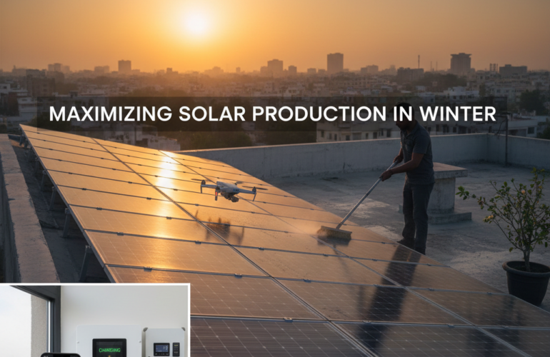 solar production in winter karachi