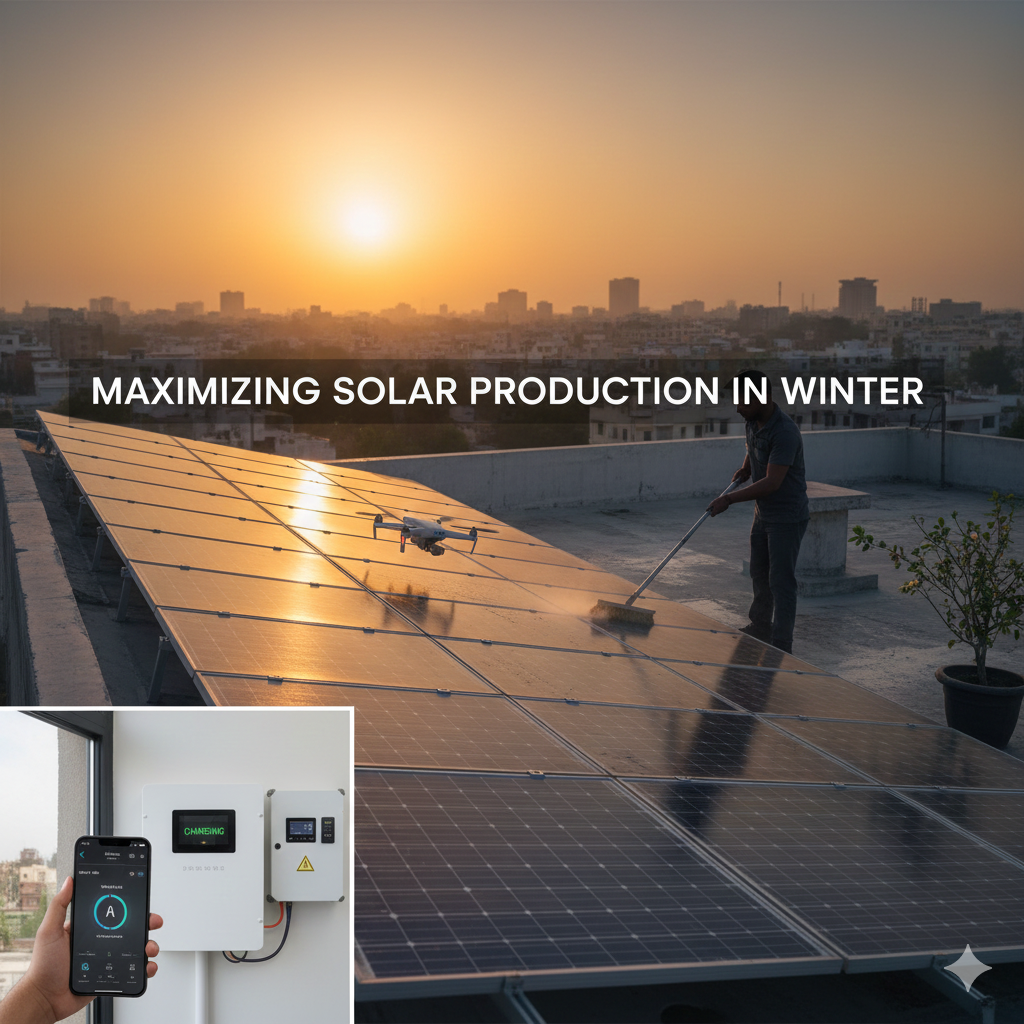 solar production in winter karachi