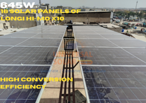 16 solar panels of longi hi-mo x10
